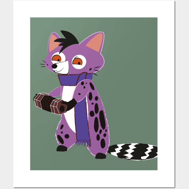 Genet Gentleman Purple Wall Art by belettelepink